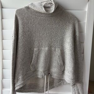 Sweaty Betty Restful Boucle Funnel Cowl Neck Jumper Sweatshirt Sz XS Knit Crop